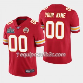 Camiseta Hombre NFL Kansas City Chiefs Personalizar Nike Rojo 2020 Super Bowl LIV
